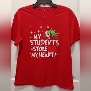 Red Grinch Christmas Shirt Sz Med #0408 #0407